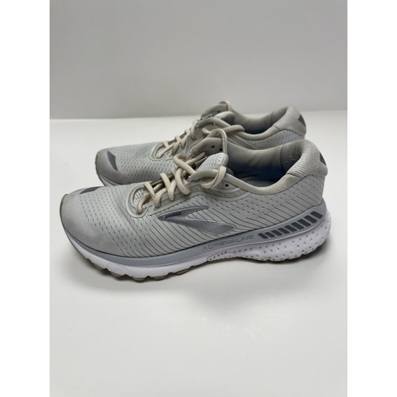 Brooks Adrenaline GTS 20 White Silver Running Shoes Women's Size 7 Medium B - Picture 4 of 10